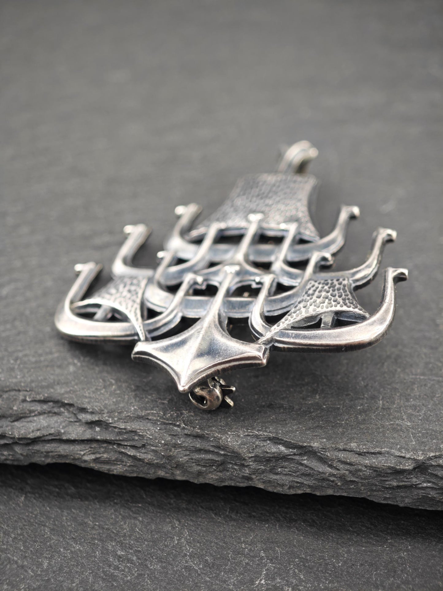 David Andersen, Norway Viking Ship Brooch/Pendant Sterling Silver