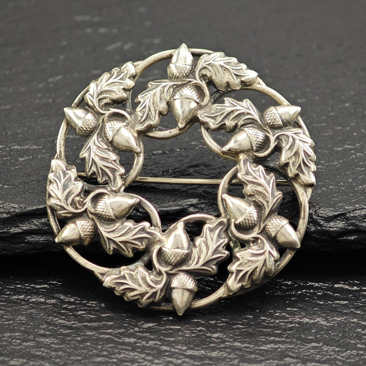 Danecraft Floral, Acorns Sterling Silver Brooch