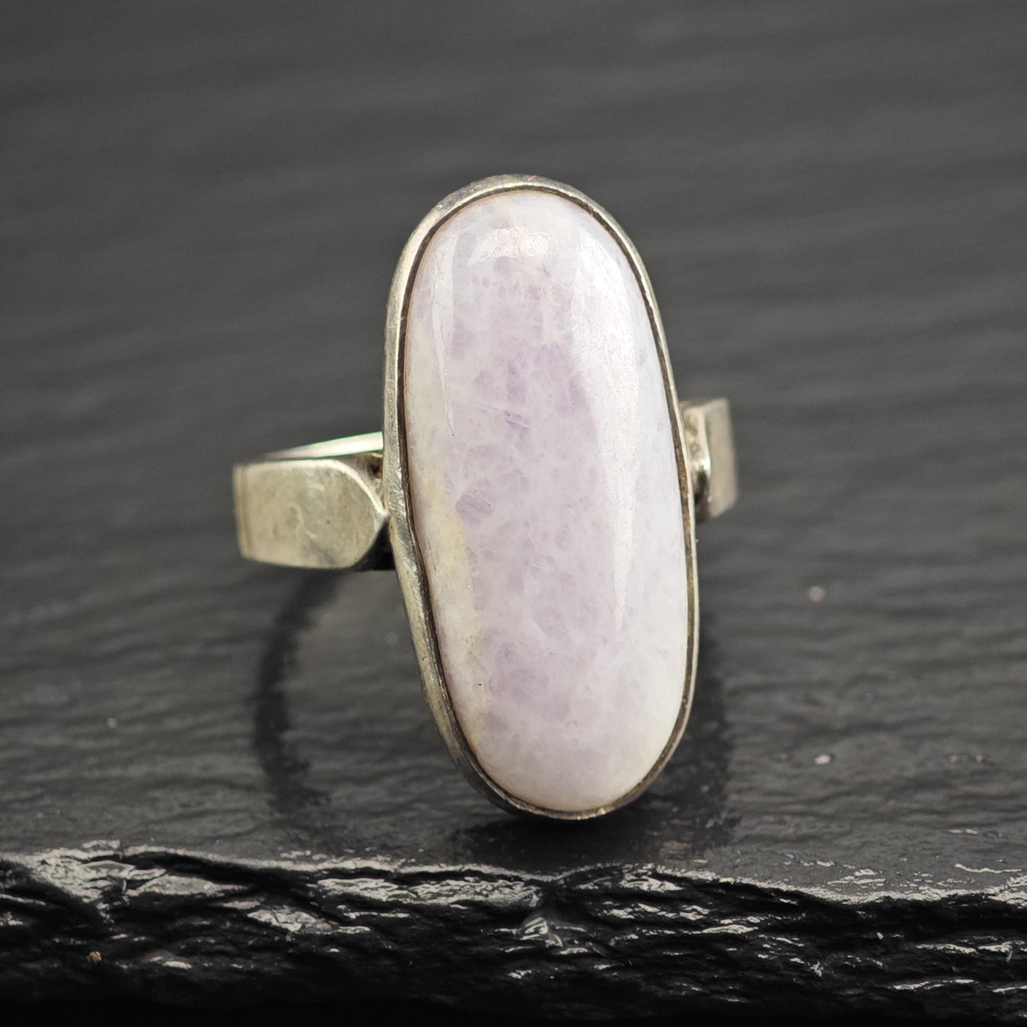 MCM Purple Lavender Jade Sterling Silver Ring Sz 10 R6638