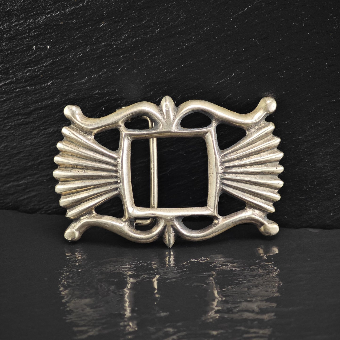 Sandcast Navajo Sterling Silver Belt Buckle MISC0384