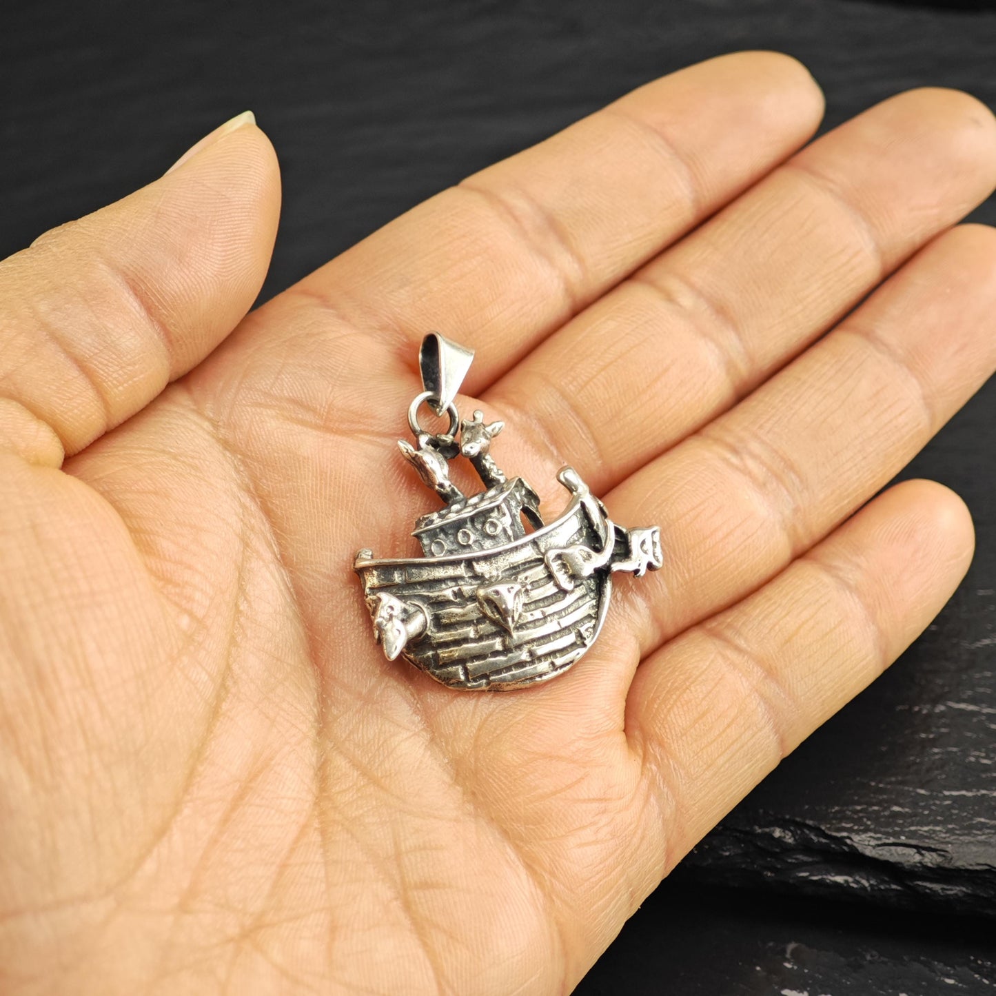 Noah's Ark Sterling Silver Pendant P3044