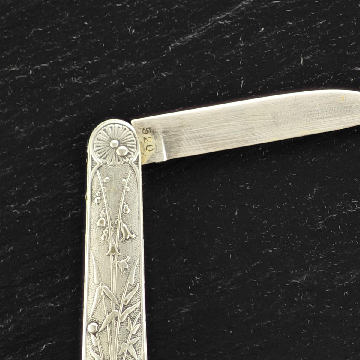 Antique Lilly Of The Valley Pocket Knife Sterling Silver MISC0418