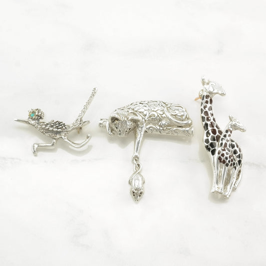 Choice Sterling Silver Brooch Animals