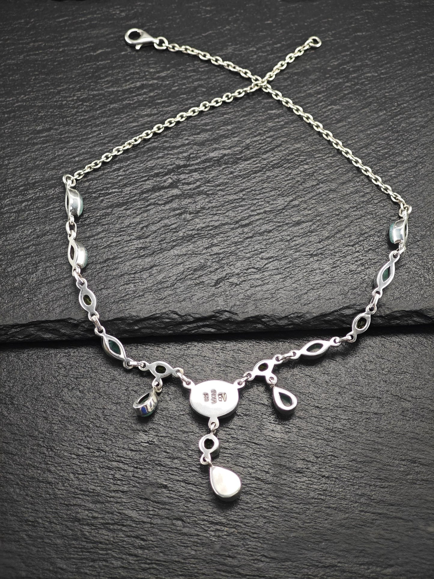 Nicky Butler Green Necklace Sterling Silver N2479