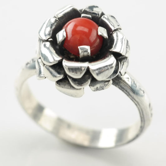 Studio Coral Sterling Silver Ring Size 8 1/4