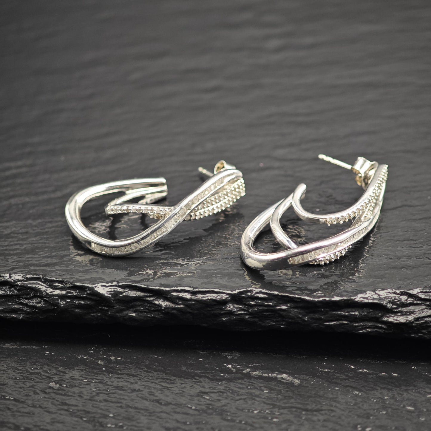 2/3 cttw Diamond Sterling Silver Stud Earrings ER3111