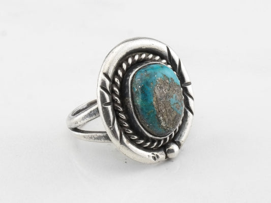 Sterling Silver Turquoise Ring Size 4 1/2