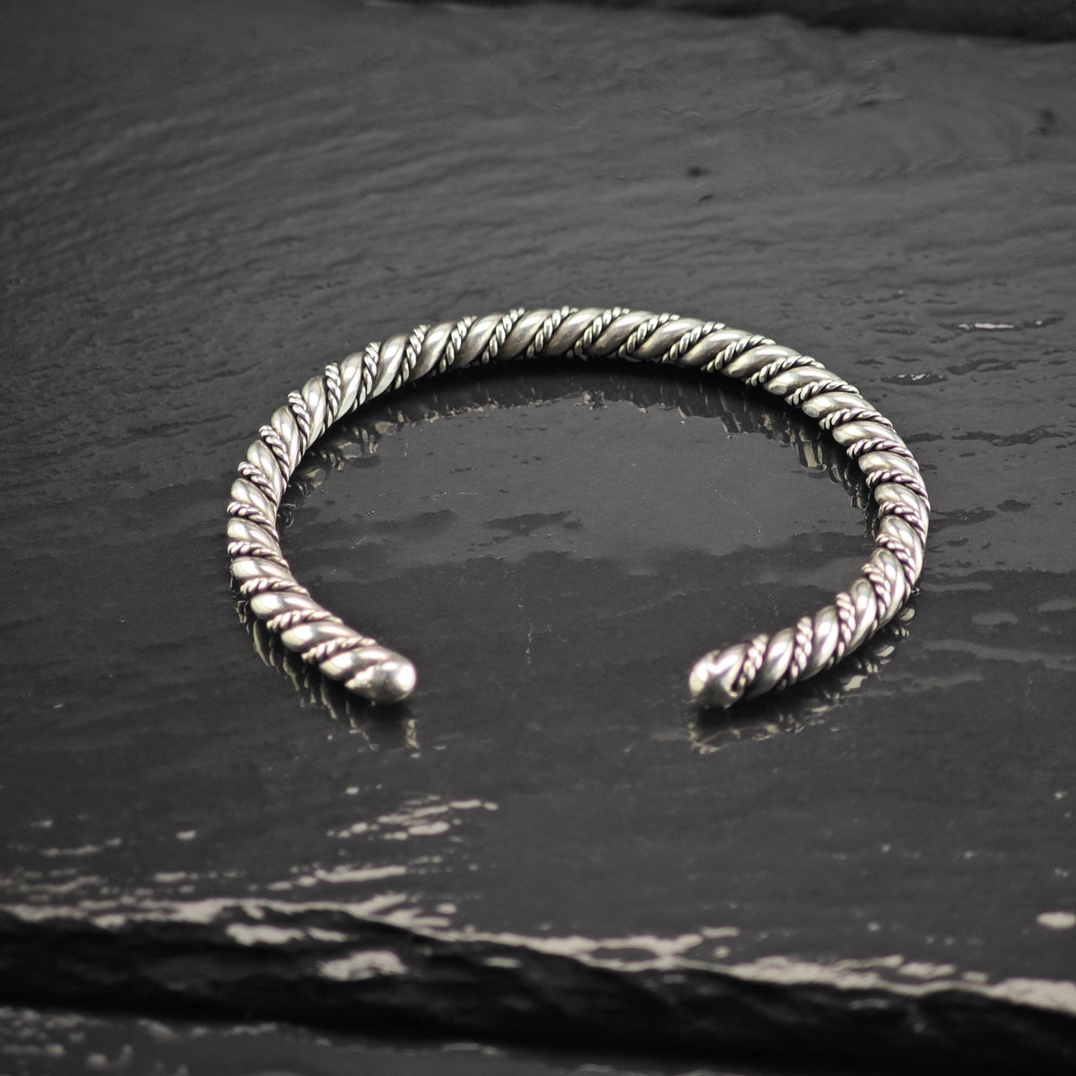 Handmade Heavy Twisted Sterling Silver Cuff Bracelet Sz 6 1/4" BR3176