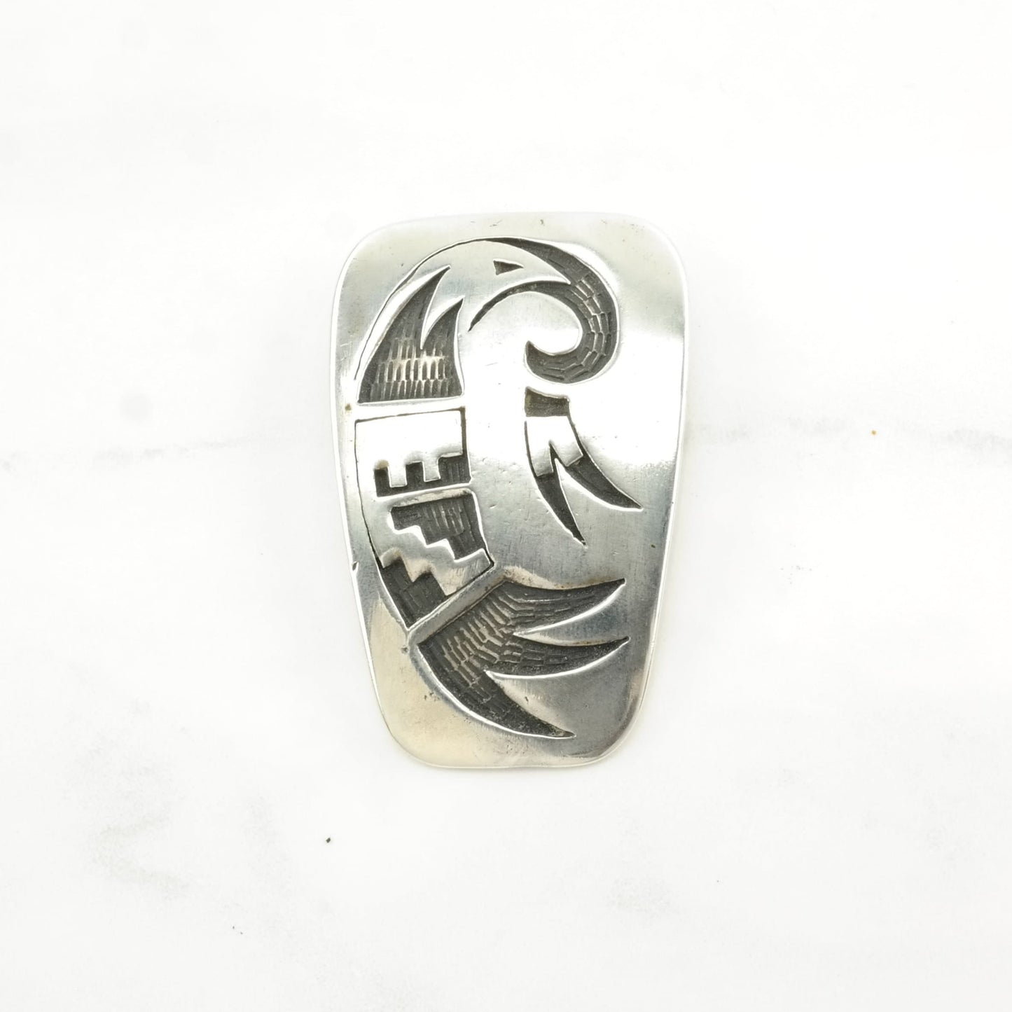 Native American Overlay Sterling Silver Pendant