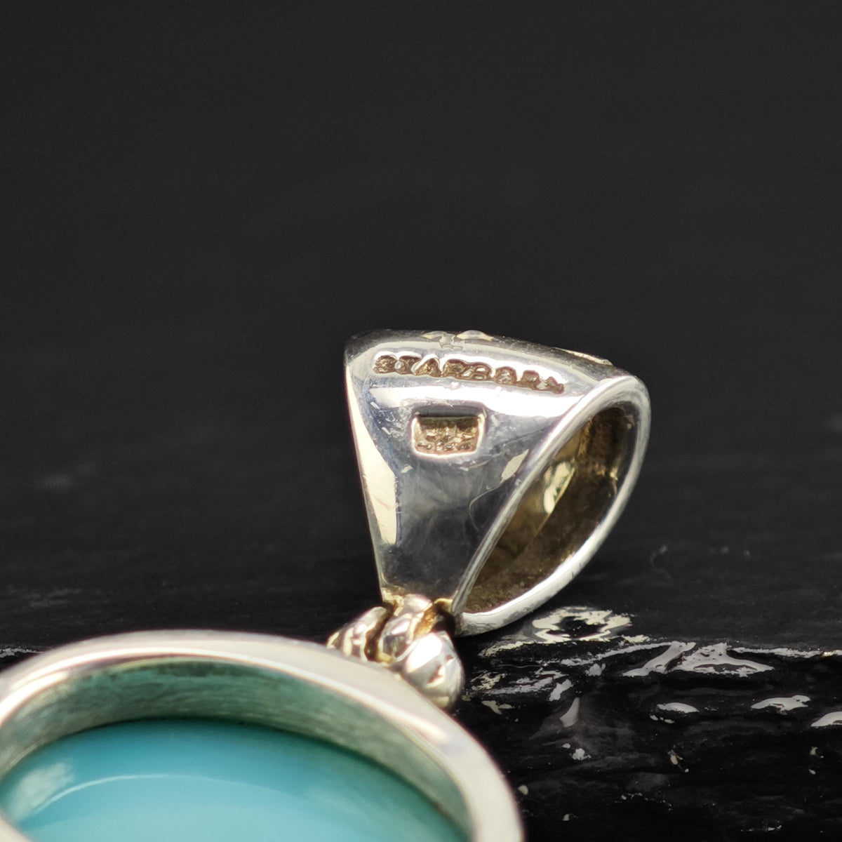 Starborn Amazonite Apatite Cluster Sterling Silver Pendant P3094