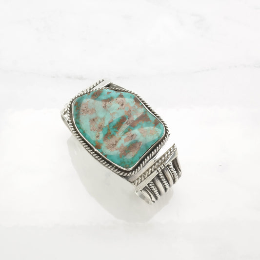 Native American Sterling Silver Cuff Bracelet Royston Turquoise