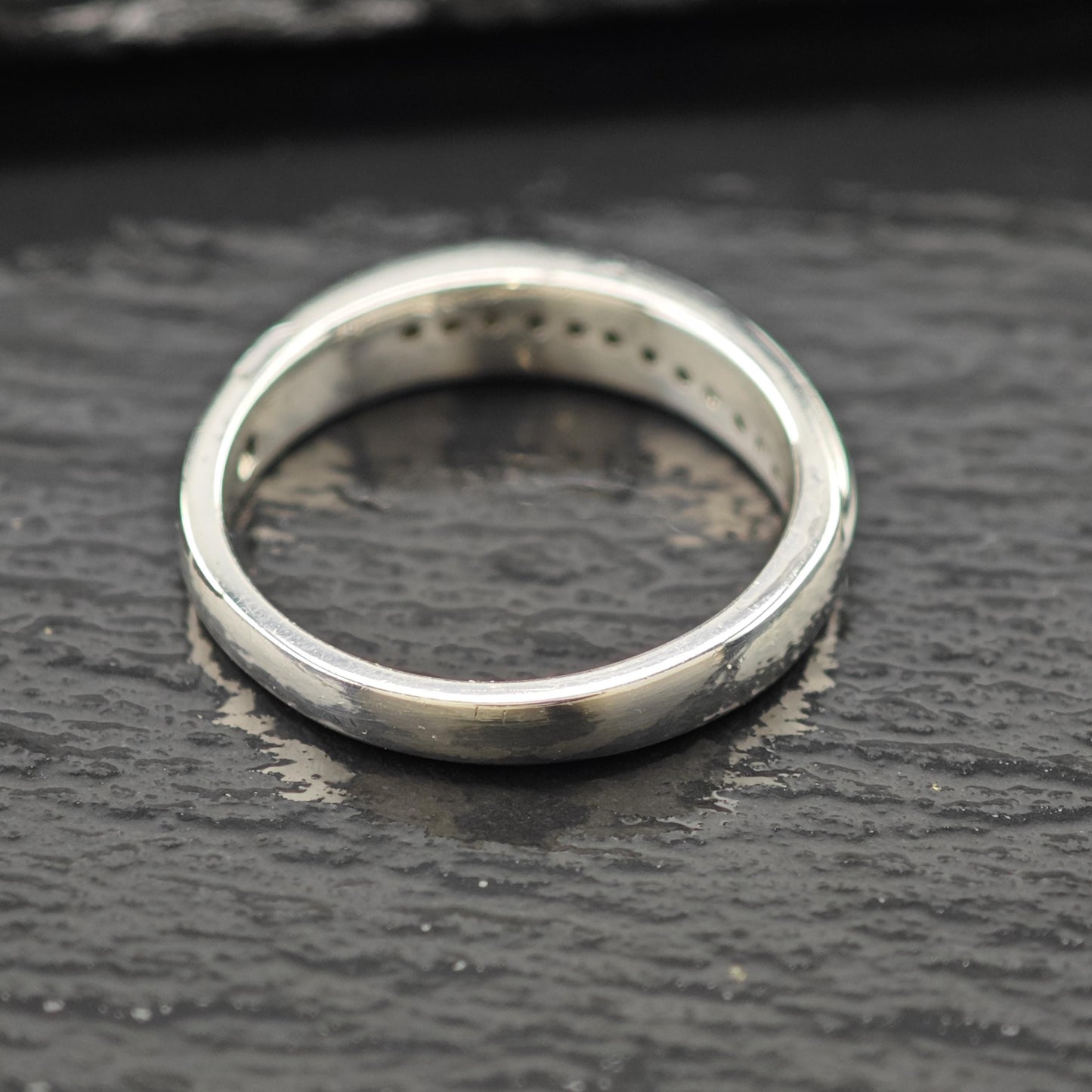Sterling Silver 13 Diamond Band Ring Minimalist Style Size 7 R6182
