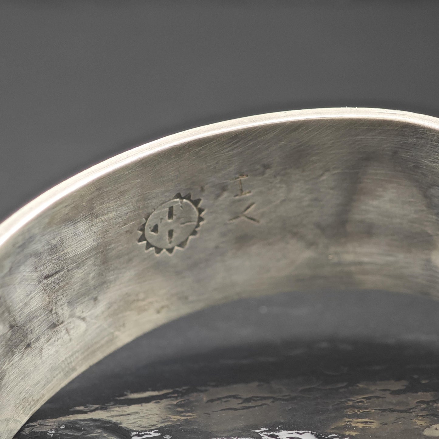 Hopi, Hubert Yowystewa Overlay Cuff Bracelet Sterling Silver Native American