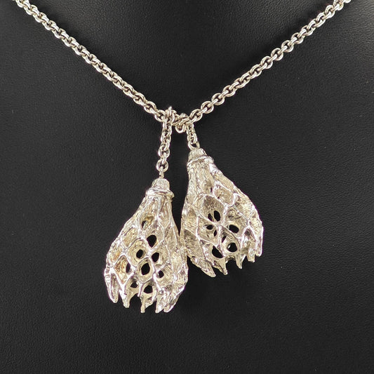 Vintage Handmade Sterling Silver Lariat Scarf Necklace Long Ball Chain
