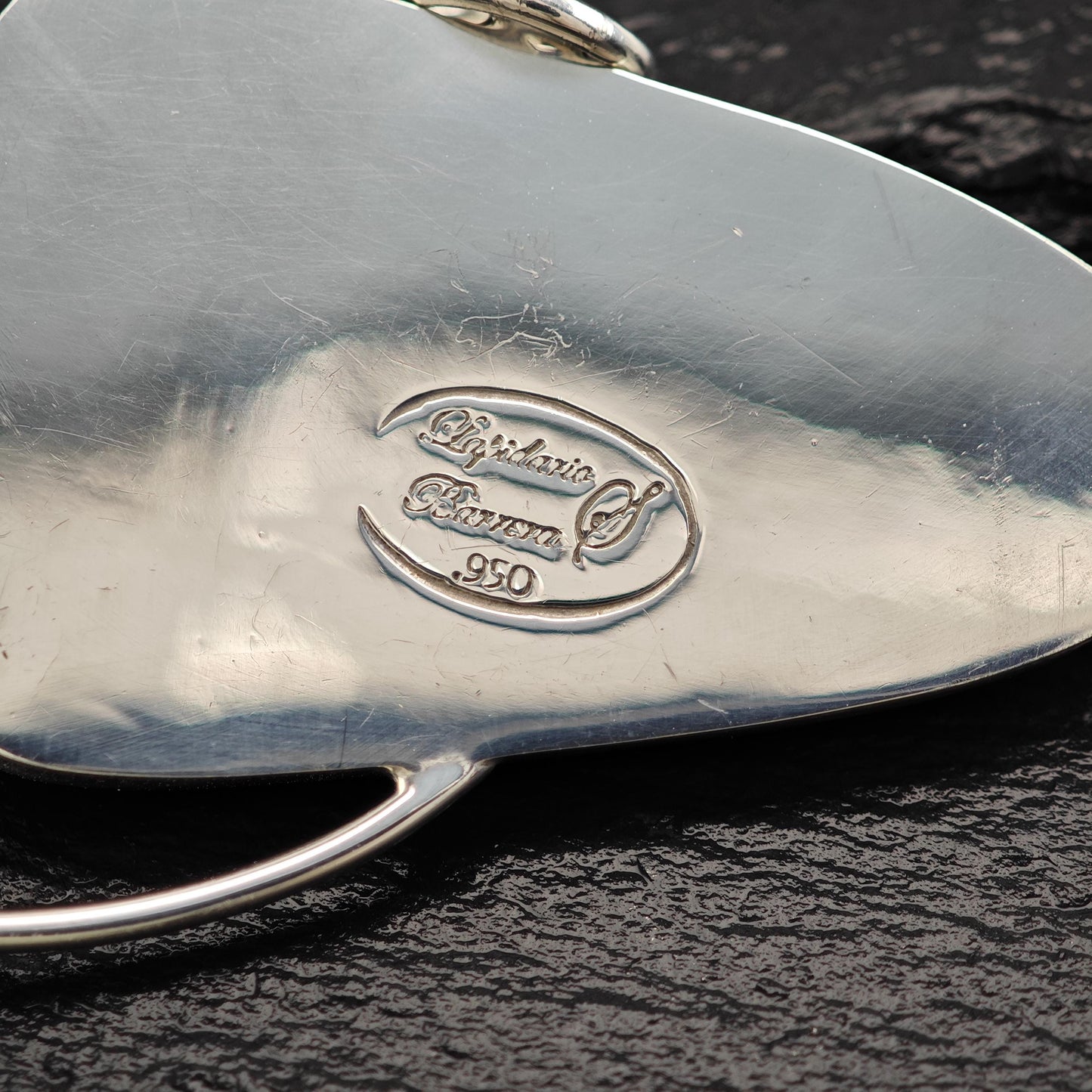Vintage Lapidario Barrera, Gemstone Pendant Sterling Silver