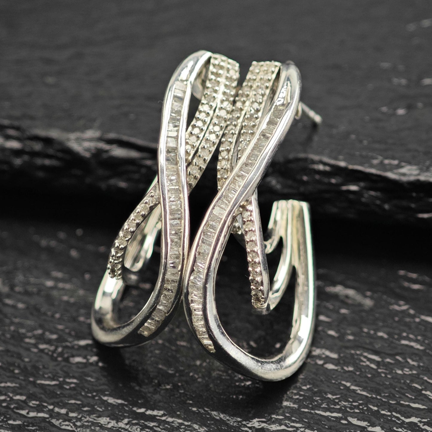 2/3 cttw Diamond Sterling Silver Stud Earrings ER3111