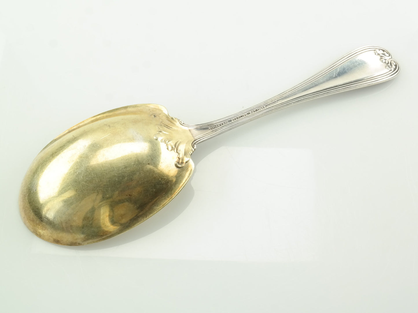 Vintage Sterling Silver Monogrammed Tiffany & Co Serving Colonial Spoon