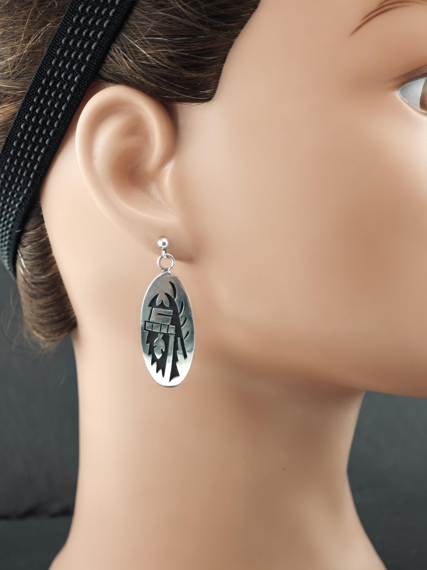 Choice of Hopi Overlay Stud/Dangle Earrings Sterling Silver