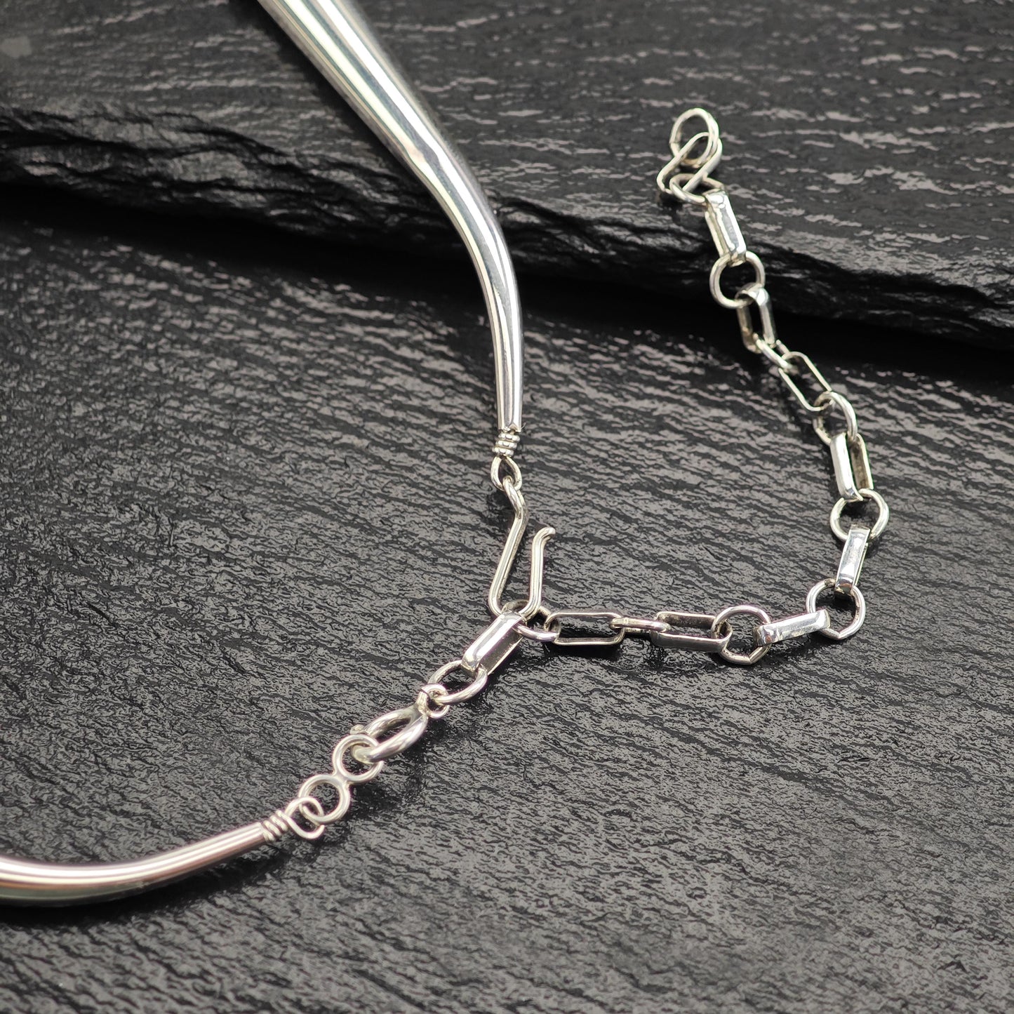 Sterling Liquid Silver 50 Strand 18 Inch Necklace N2555