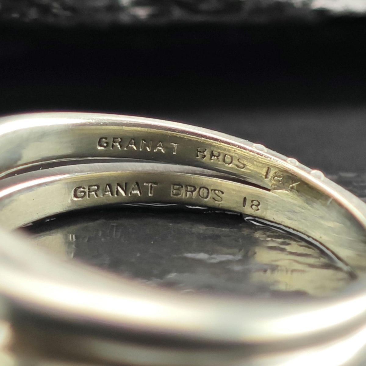 Diamond Double Band 18K White Gold Ring Sz 5 1/4 R6766