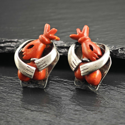 Taxco Salvador Teran Screw Back Sterling Silver Earrings ER3228Gra