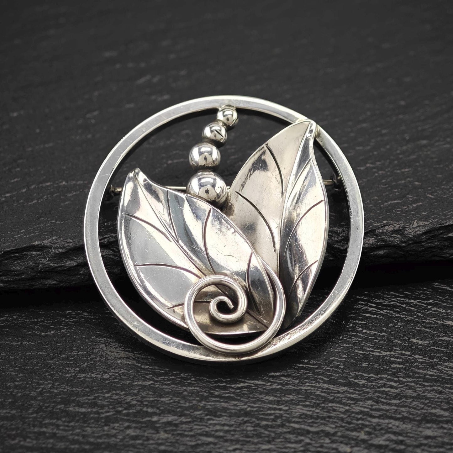 Georg Jensen LaPaglia, 207 Floral Vines Brooch Sterling Silver