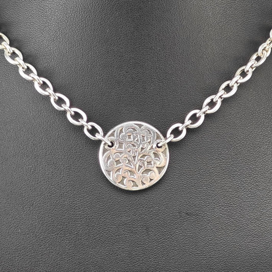 Lois Hill Filigree, Overlay Necklace Sterling Silver N2474