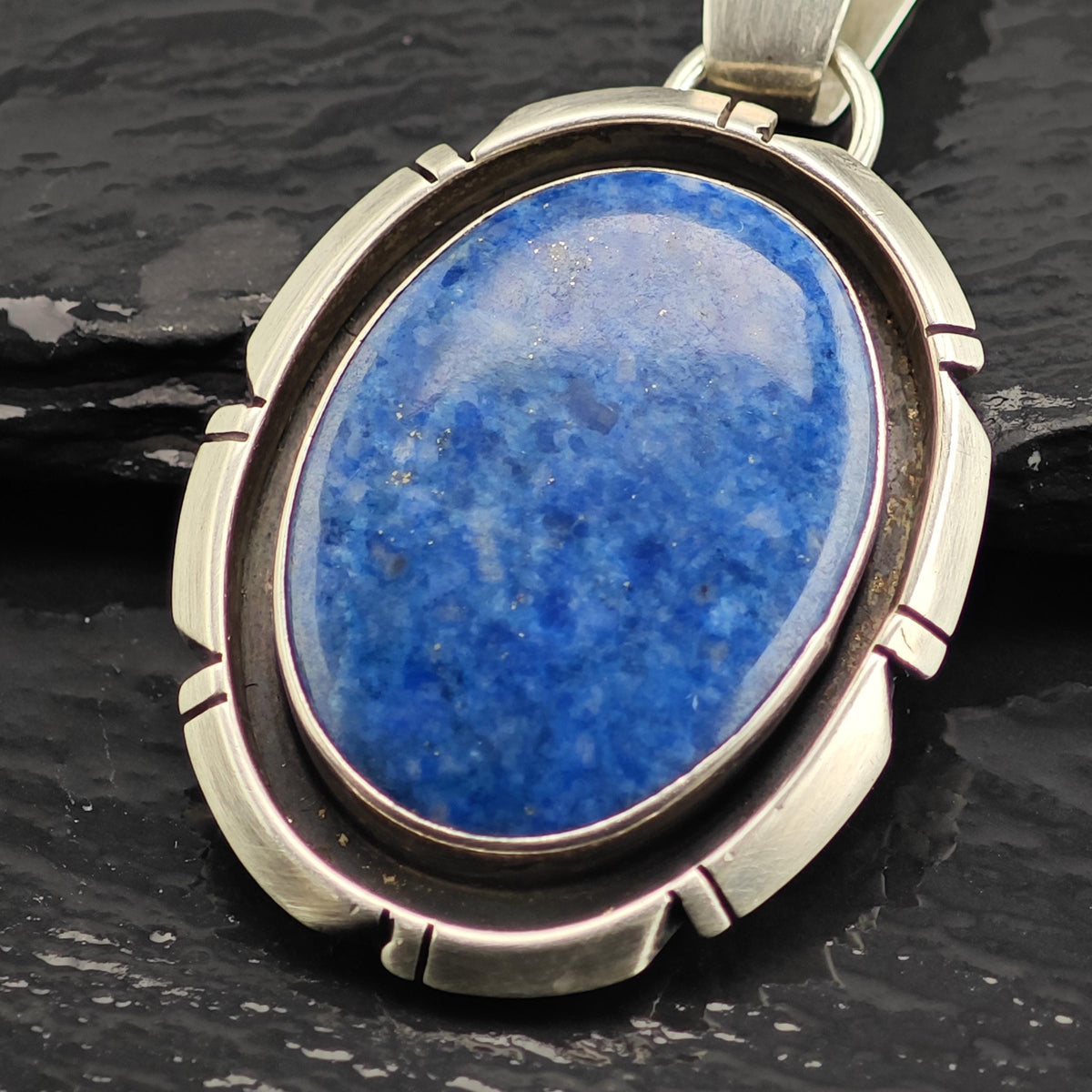 Oval Sodalite Pendant Sterling Silver P3133