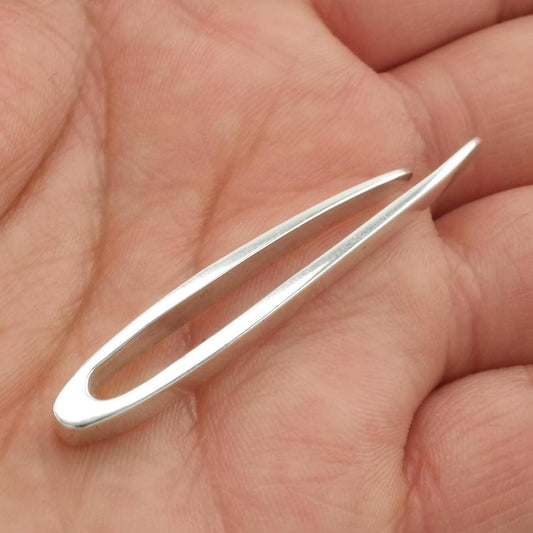 Steig Modernist Sterling Silver Money or Tie Clip B1946