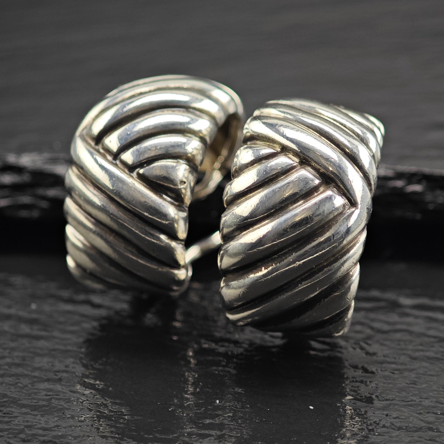 Black, Starr & Frost Clip On Sterling Silver Earrings ER3175