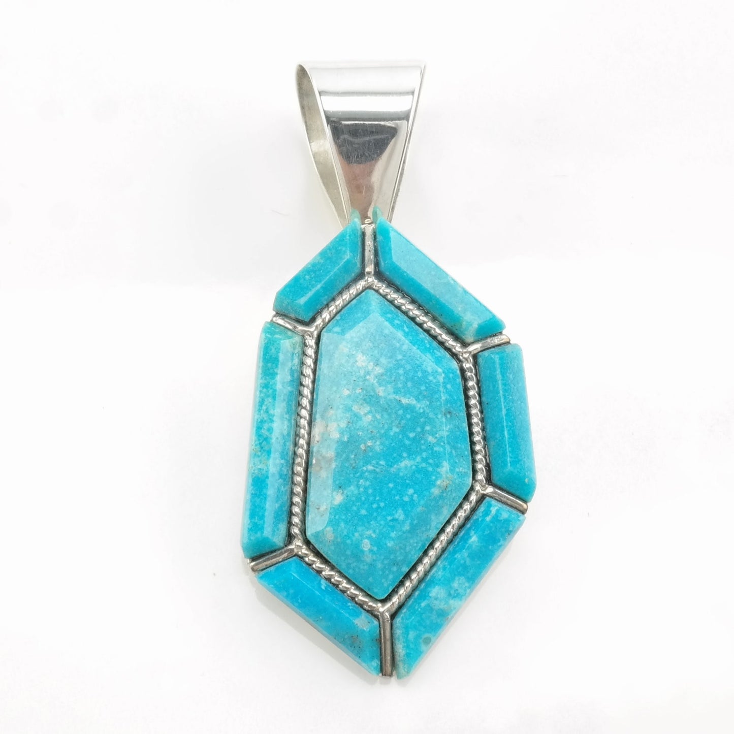 Vintage Southwest Turquoise Sterling Silver Pendant