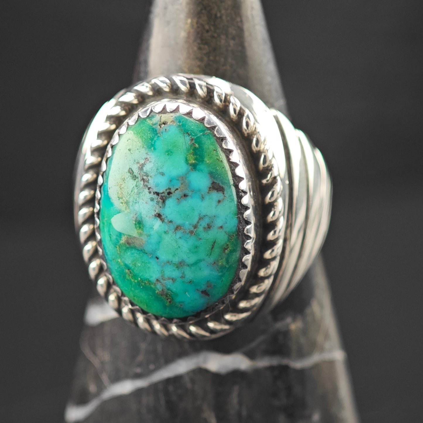 Large Turquoise Ring Sterling Silver Native American