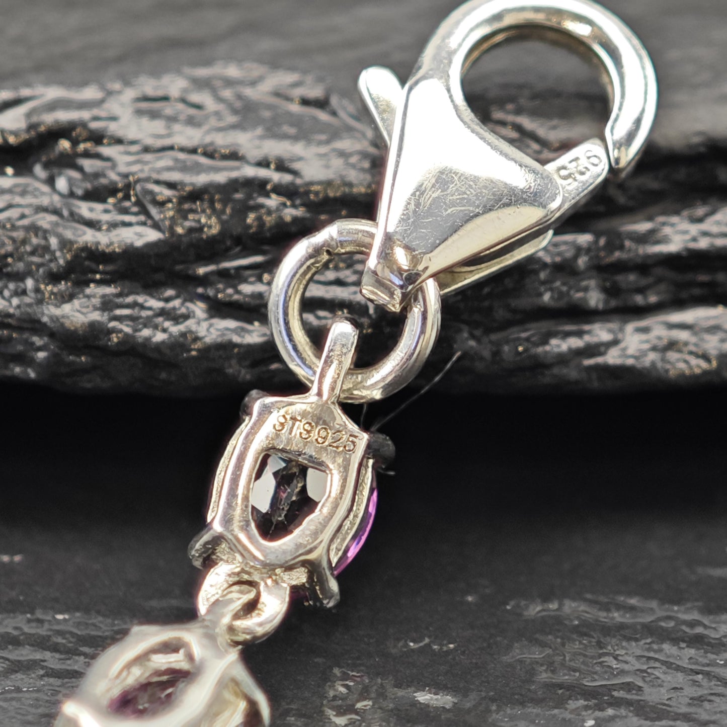 Choice of Natural Gemstone Line Bracelets Sterling Silver