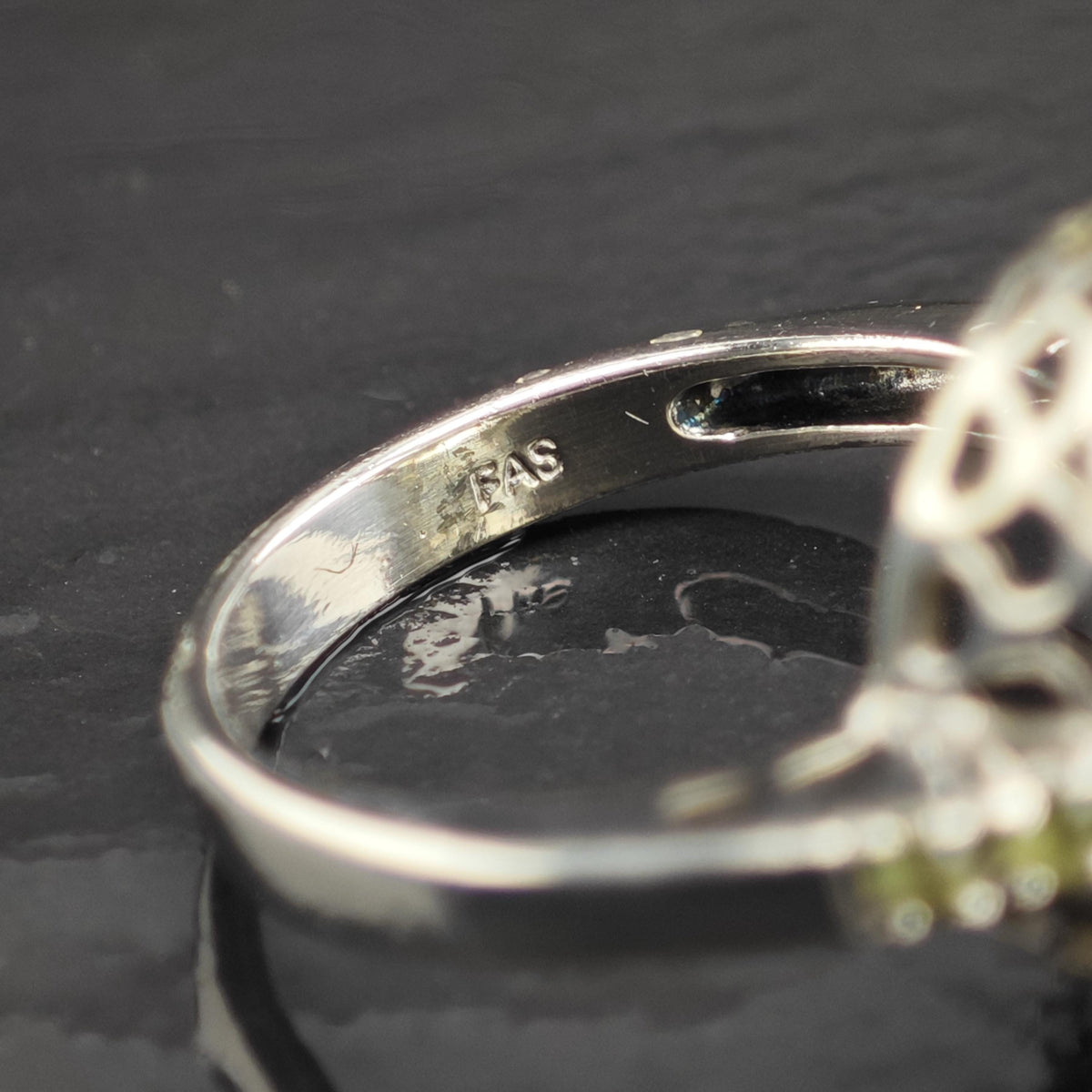 Oval Citrine, Peridot Sterling Silver Ring Sz 9 R6746