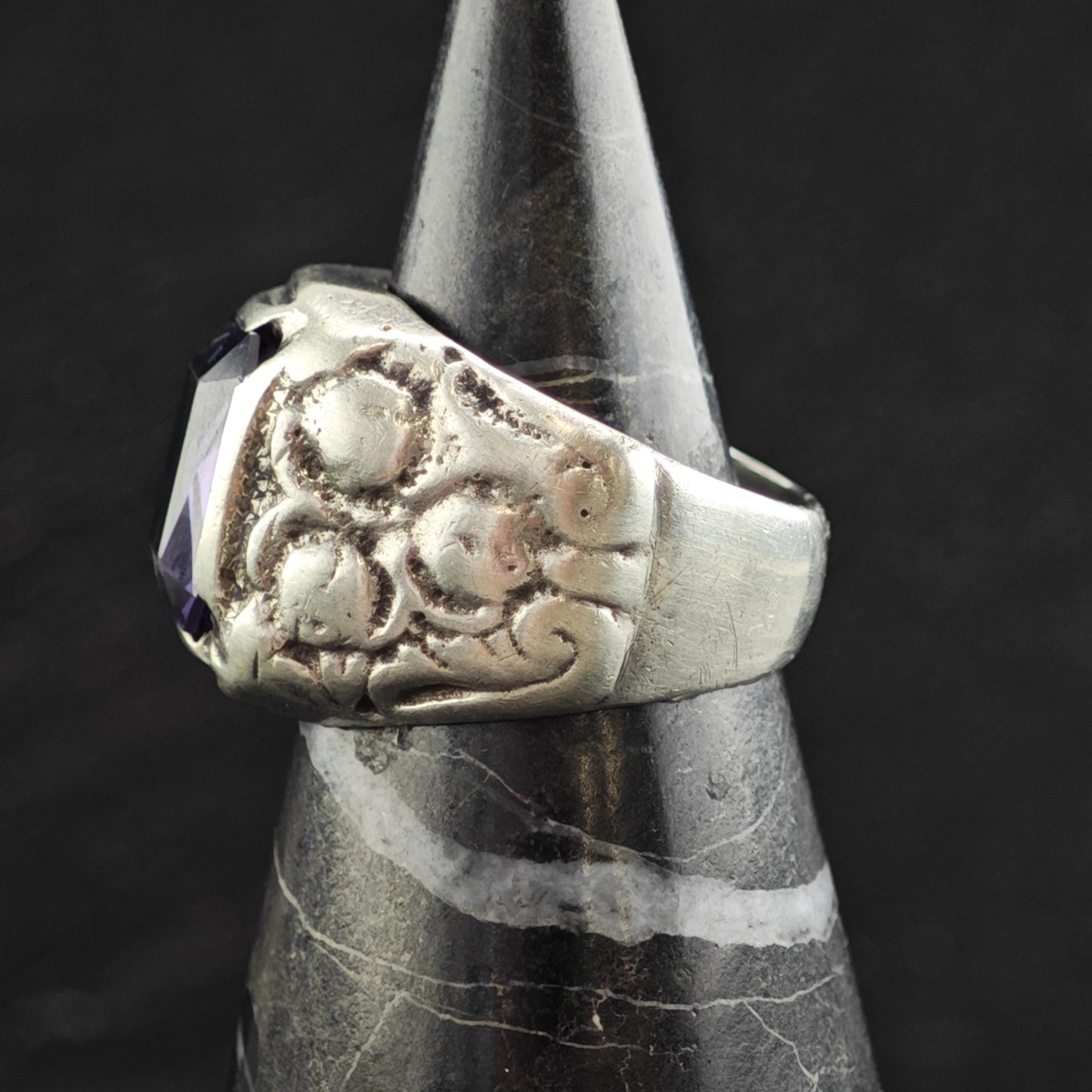 Color Change Corundum Sterling Silver Ring Sz 8 1/2 R6588