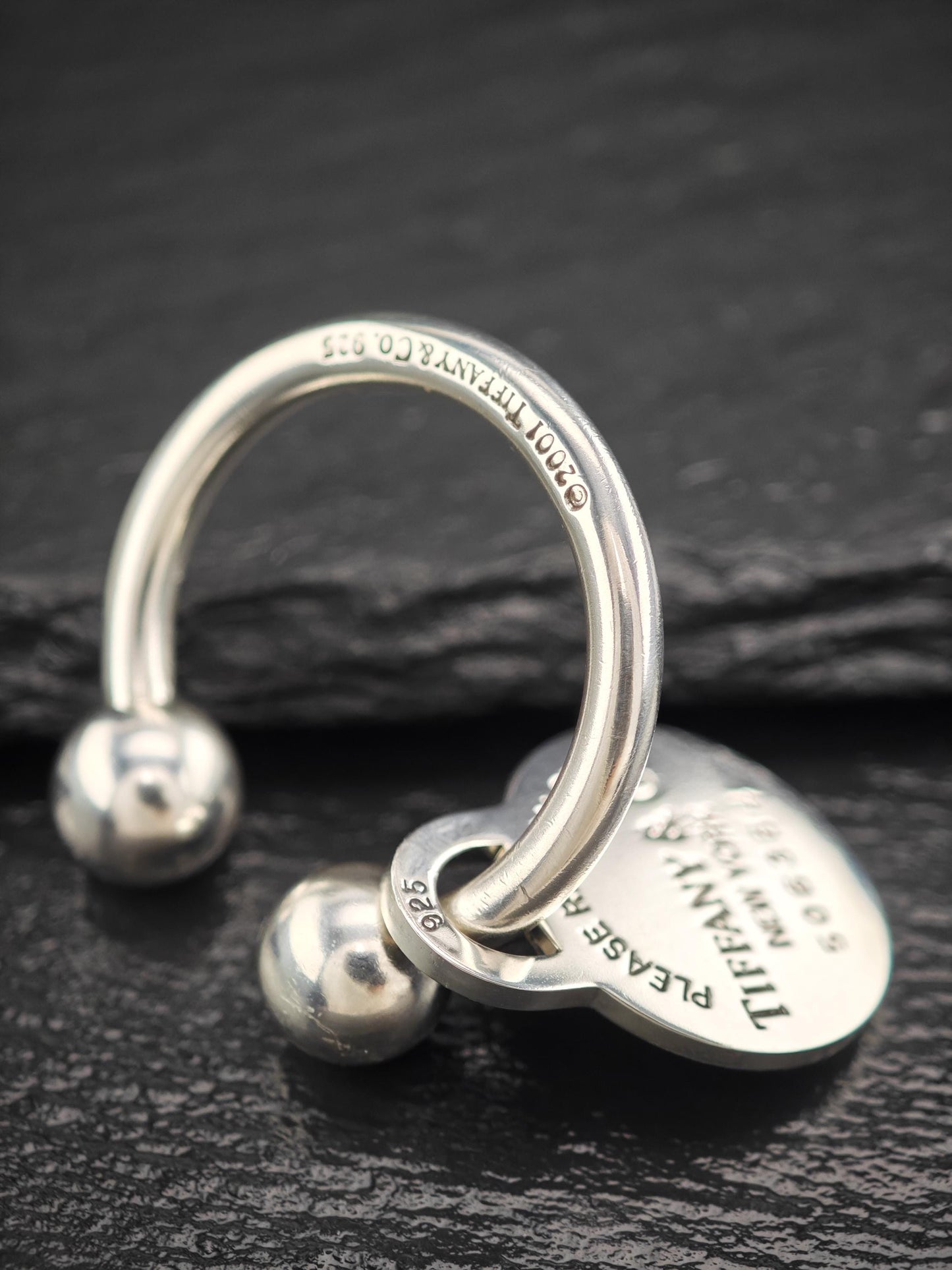 Vintage Bull Key Ring Tiffany & Co. Tag Unique Gift Sterling Silver