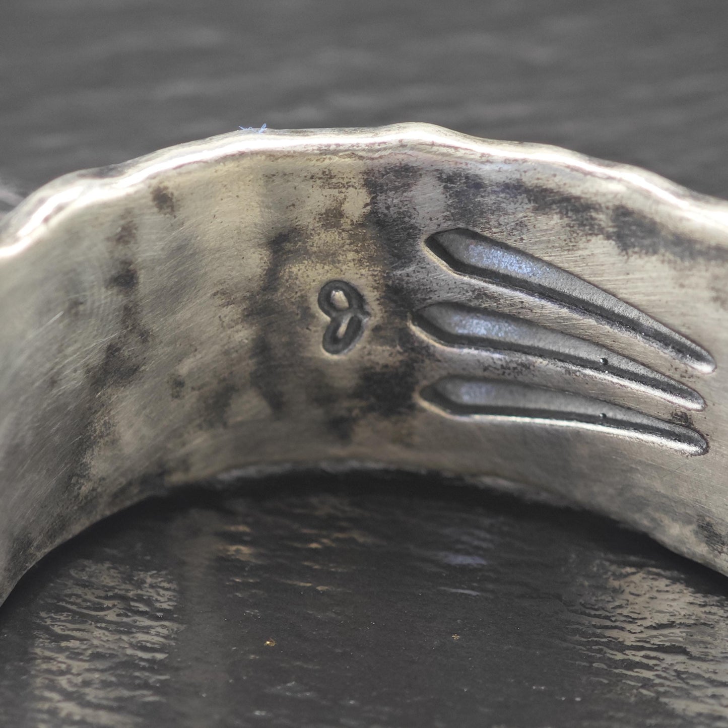 Carolyn Pollack Turquoise Sandcast Cuff Bracelet Sterling Silver