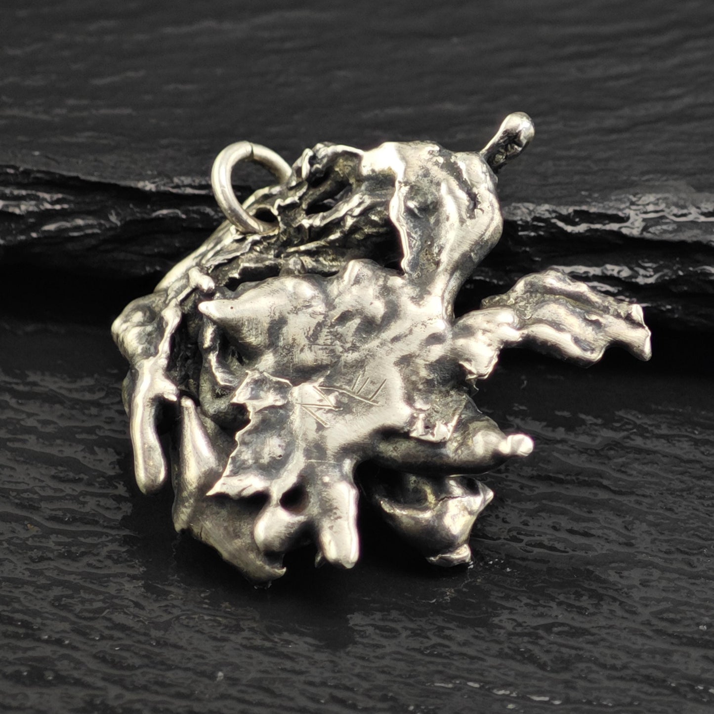Brutalist Sterling Silver Pendant P3072
