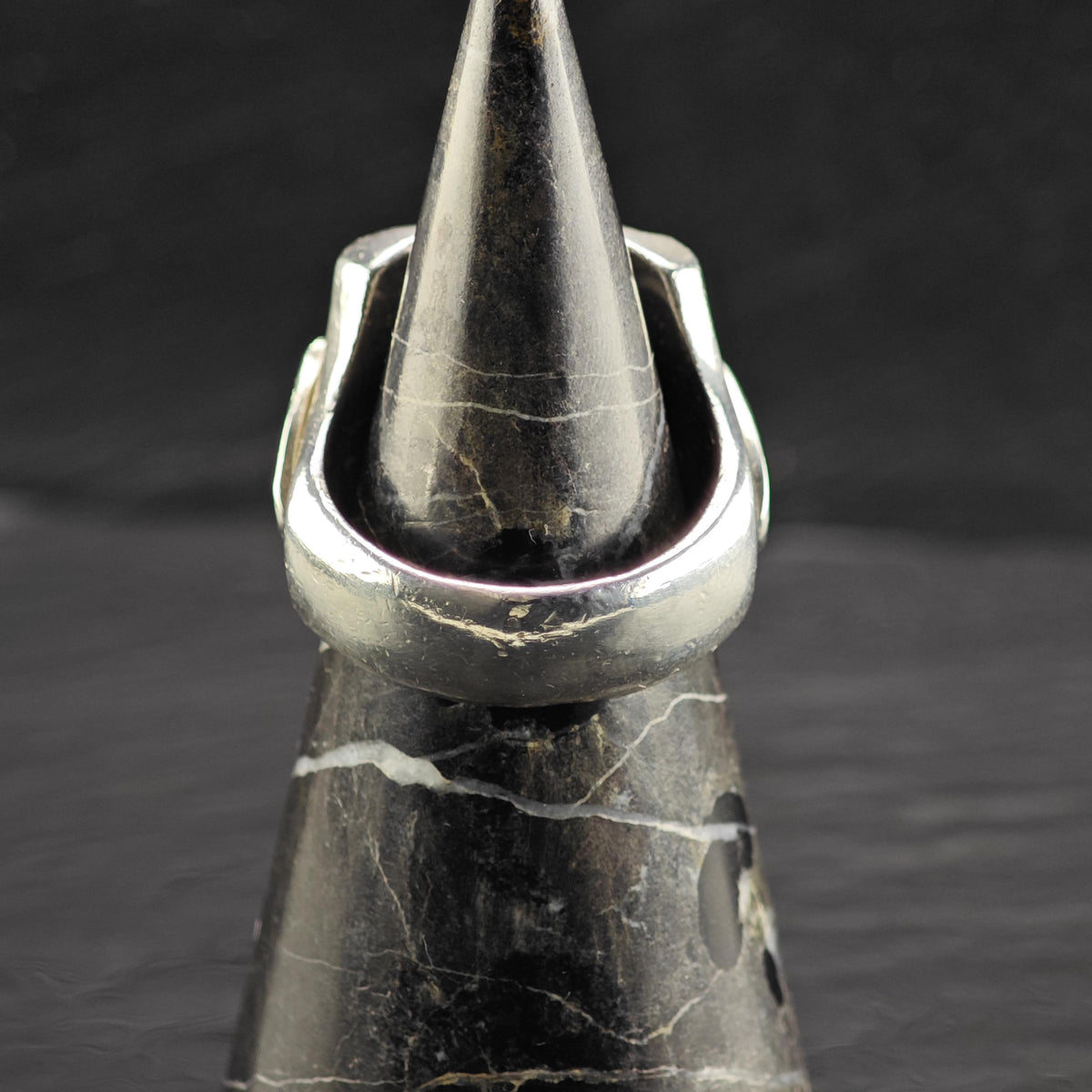 Vintage Heavy Skull Biker Ring Sterling Silver Ring Sz 11 R6854
