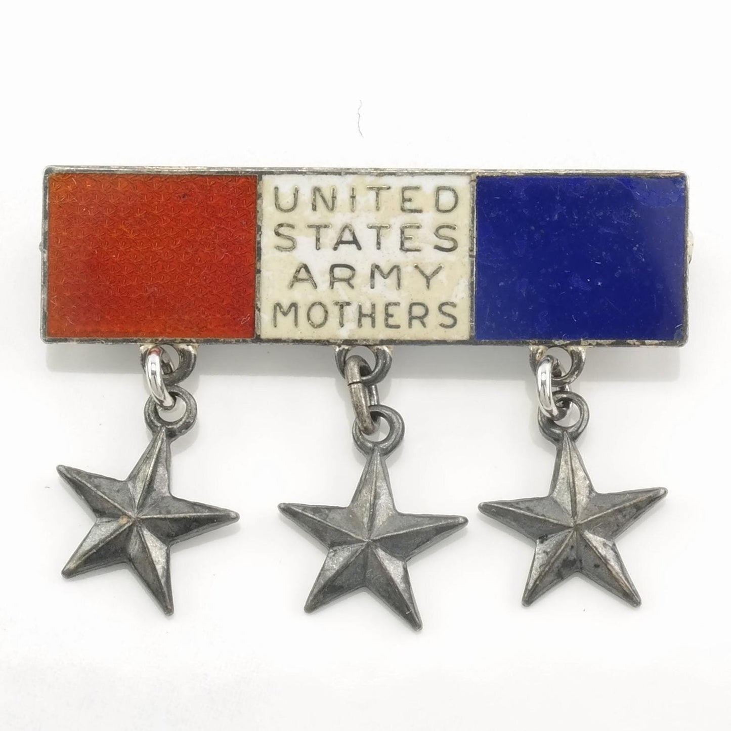 Sweetheart Sterling Silver Brooch Star US Army Mothers B1638