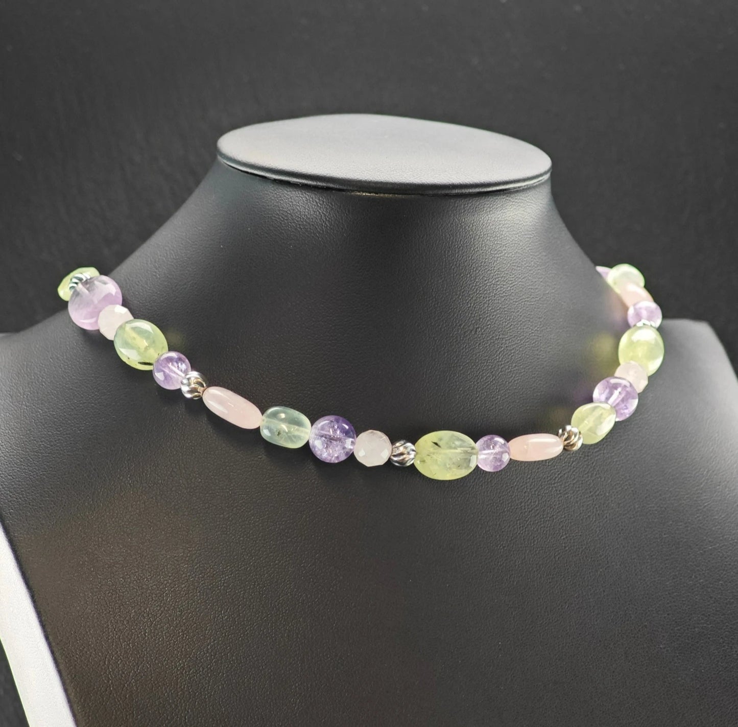 Carolyn Pollack Amethyst Prehnite Beaded Necklace N2645