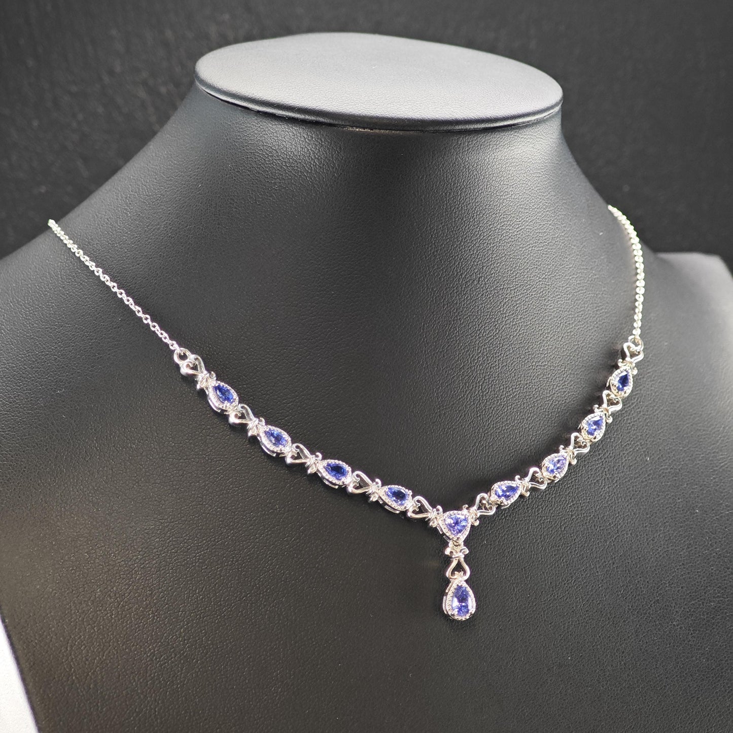Choice of Sterling Silver Gold Plated Tanzanite Necklace N2653
