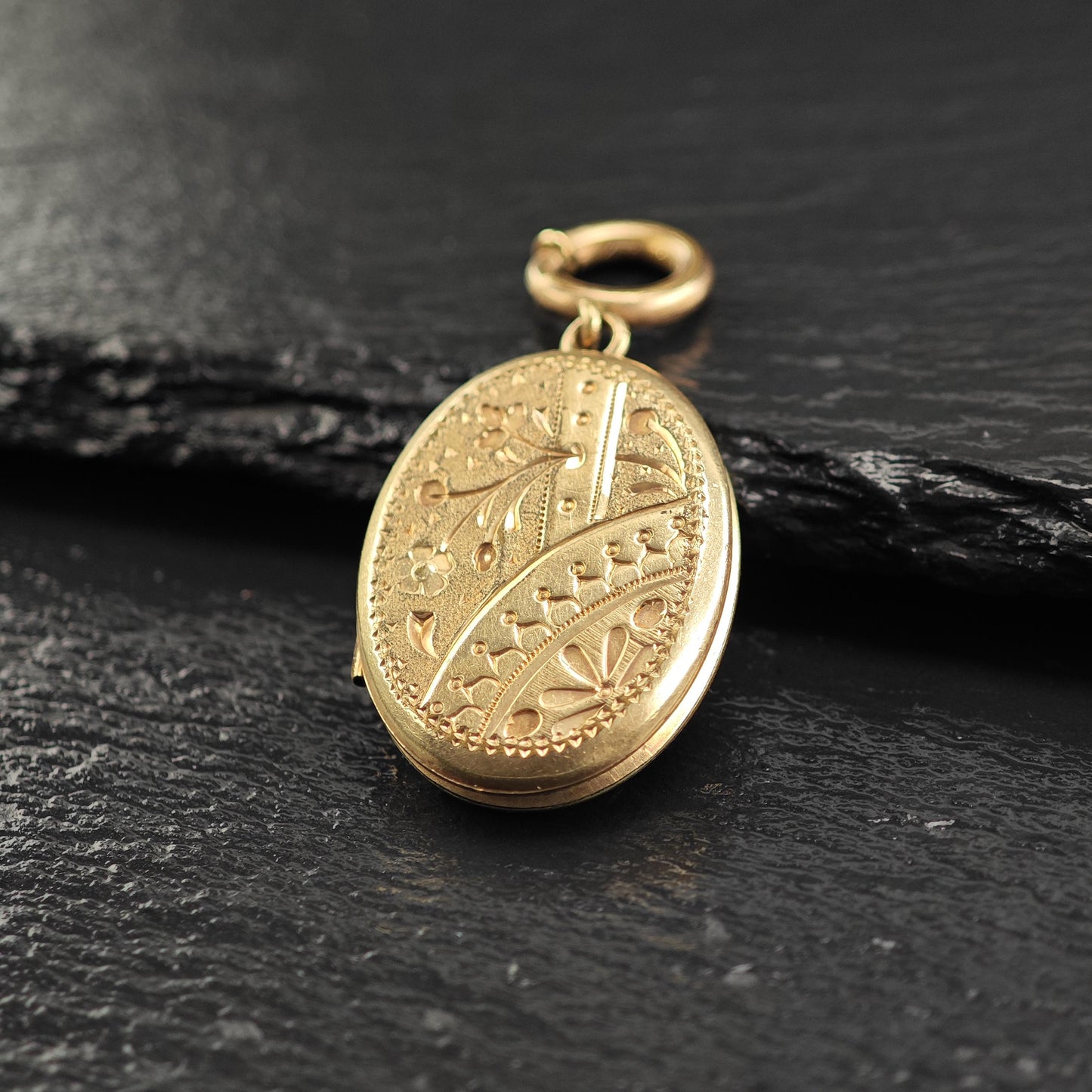 Antique Picture Pendant Locket Gold Filled P3028