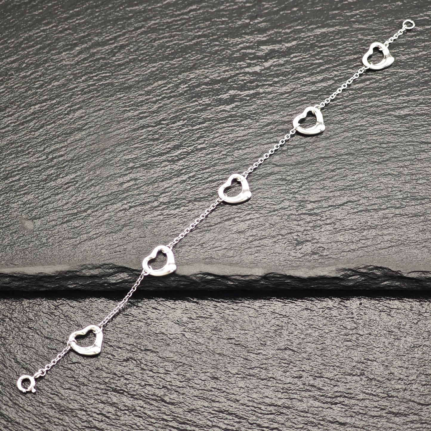 Tiffany Open Heart Bracelet Link Sterling Silver Elsa Peretti
