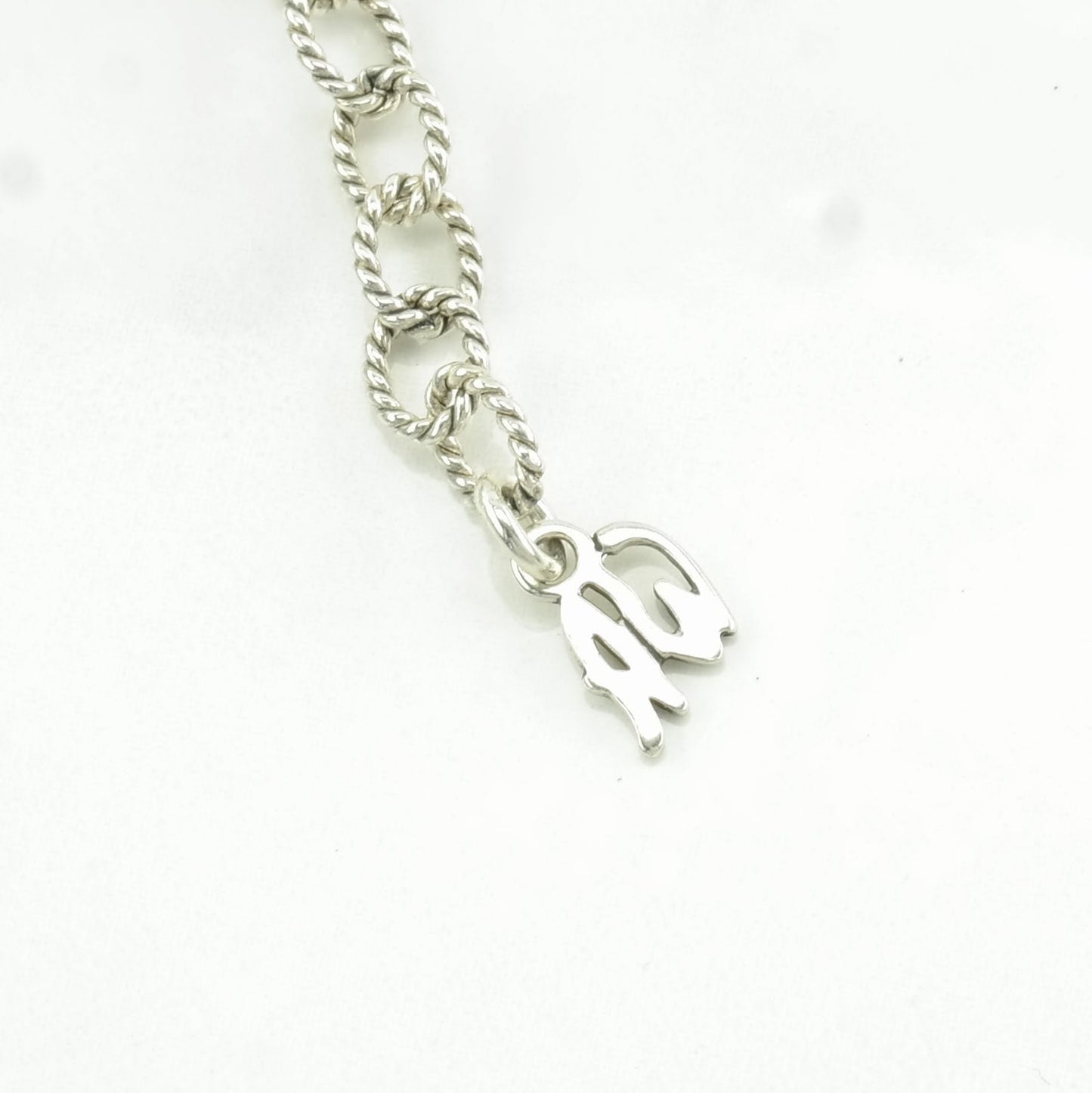 American West Sterling Silver Fluted Beads 14mm Necklace