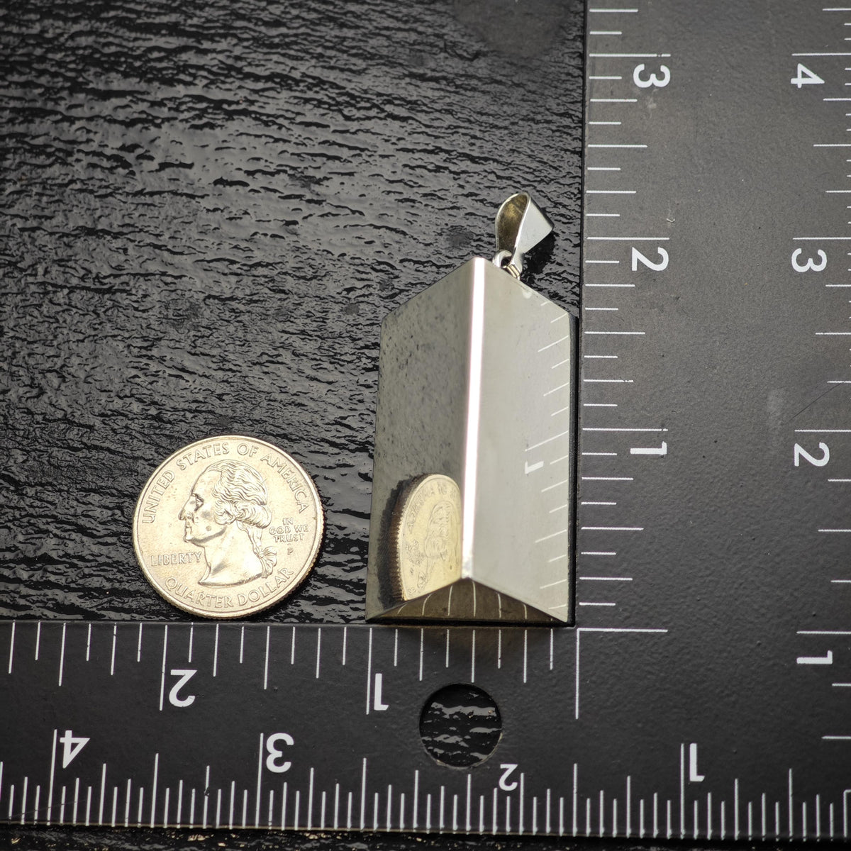 Triangular Prism Sterling Silver Pendant P3101