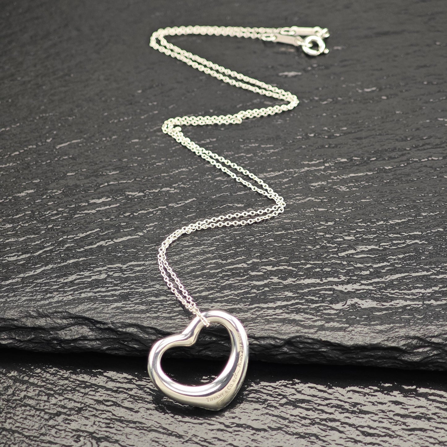 Tiffany Heart Medium Size Necklace Sterling Silver