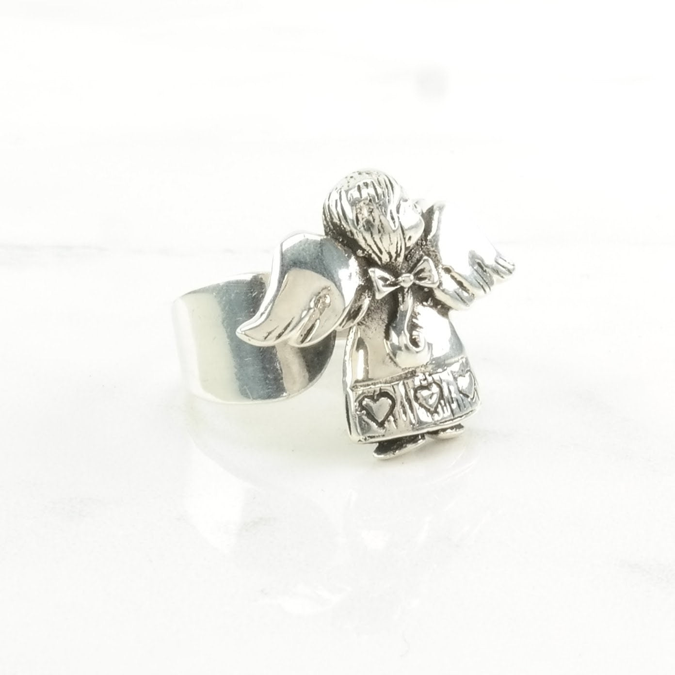 Sterling Silver Ring Angel Size 7 3/4