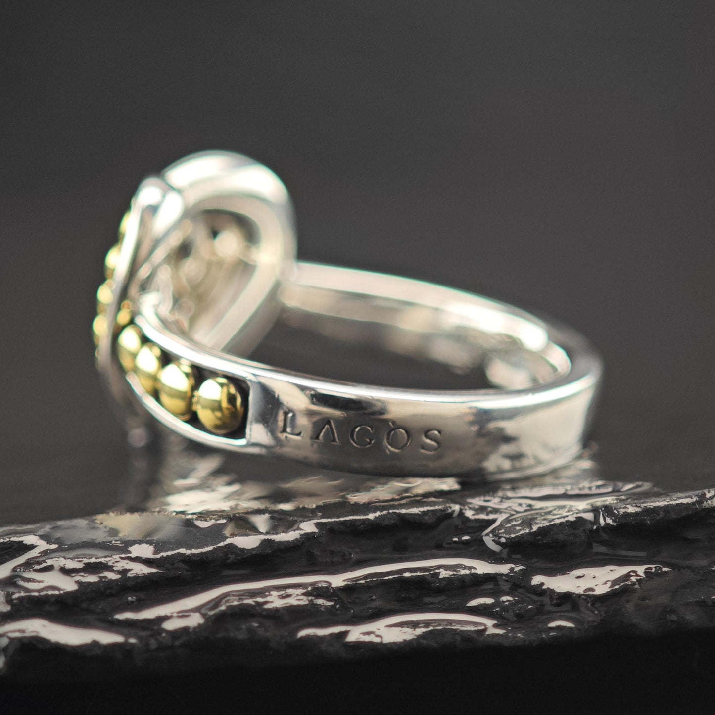 Lagos 18K Gold Accent Heart Ring Sterling Silver