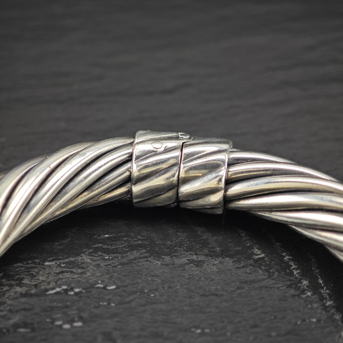 Vintage David Yurman Cable Cuff Bracelet, 14K Gold & Sterling Silver (Size 6.25)